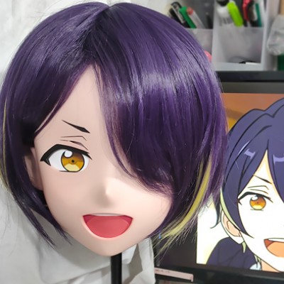 (GLA067)Customize Character'! Female/Girl Resin Full/Half Head With Lock Anime Cosplay Japanese Animego Kigurumi Mask (GLA067)Customize Character'! Female/Girl Resin Full/Half Head With Lock Anime Cosplay Japanese Animego Kigurumi Mask